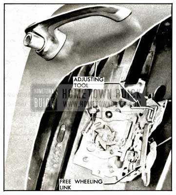 1957 Buick Rear Door Lock Free-Wheeling Adjustment