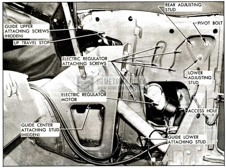 1957 Buick Rear Quarter Window Installation Illustration