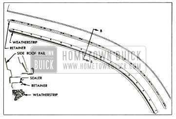 1957 Buick Side Roof Rail Weatherstrip