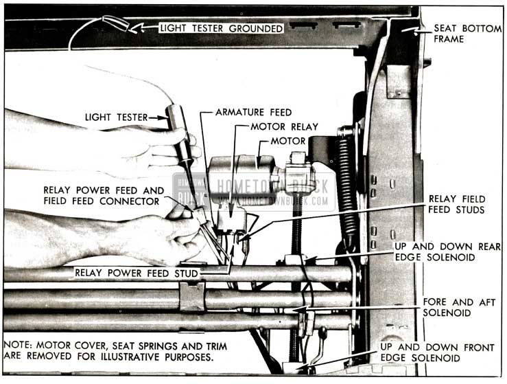 1957 Buick Testing Circuit of Six-Way Seat