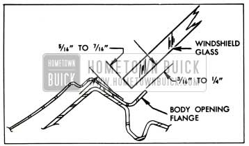 1957 Buick Windshield Glass to Pinchweld Clearances