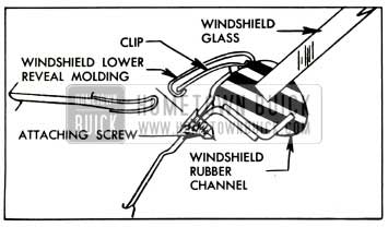 1957 Buick Windshield Lower Reveal Molding Attachment