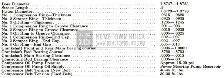 1958 Buick Compressor Production Limits and Fits