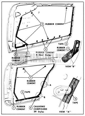 1958 Buick Door Water Deflectors