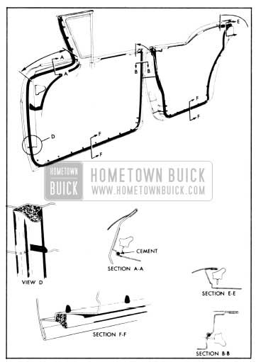 1958 Buick Door Weatherstrips Overview
