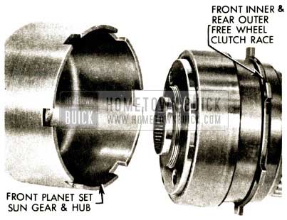 1958 Buick Flight Pitch Dynaflow Front Planet Set Sun Gear and Hub