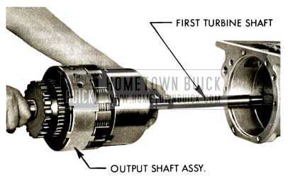 1958 Buick Flight Pitch Dynaflow Insert Output Shaft Assembly into Turbine