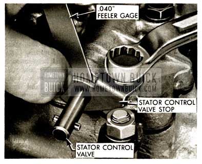 1958 Buick Flight Pitch Dynaflow Stator Control Valve Stop