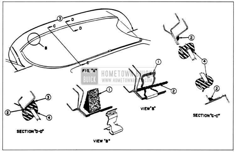 1958 Buick Installation of Back Window Assembly