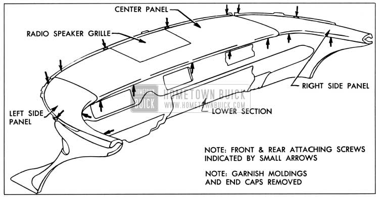 1958 Buick Instrument Panel Upper Section Attachment-Series 40