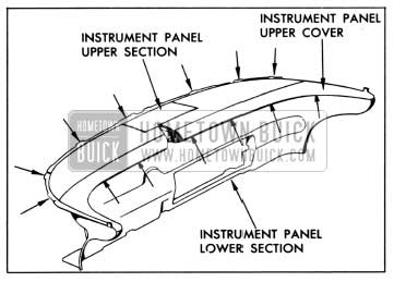 1958 Buick Instrument Panel Upper Section Attachment-Series 60