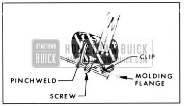 1958 Buick Lower Reveal Molding Emergency Attachment