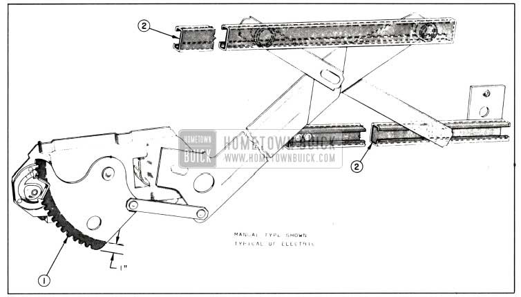 1958 Buick Lubrication of Front and Rear Door Window Regulator and Channels