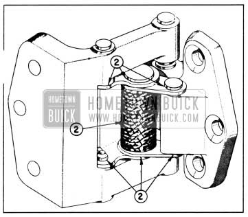 1958 Buick Lubrication of Rear Door Hinge and Held-Open Assembly-Series 50-70-700