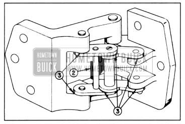 1958 Buick Lubrication of Rear Door Hinge and Hold-Open Assembly-Series 40-60