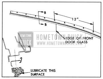 1958 Buick Lubrication of Side Roof Rail Weatherstrips