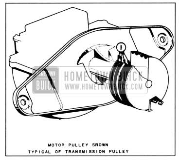 1958 Buick Lubrication of Windshield Wiper Motor Auxiliary Drive and Wiper Transmission Pulleys
