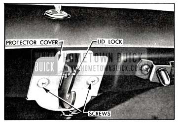 1958 Buick Rear Compartment Lid Lock and Protector