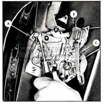 1958 Buick Rear Door Lock Connecting Rod Attachments