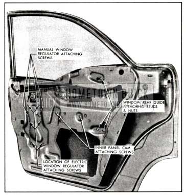 1958 Buick Rear Door Window Adjustments-Model 41