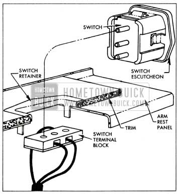1958 Buick Rear Quarter Window Switch Attachment