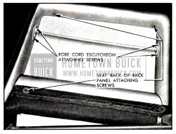 1958 Buick Robe Cord Escutcheon and Seat Back Attachment