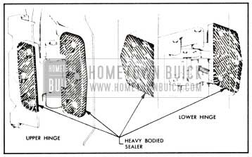 1958 Buick Sealing Rear Door Hinges