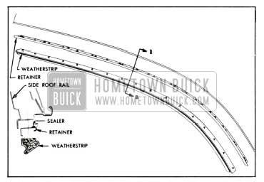 1958 Buick Side Roof Rail Weatherstrip