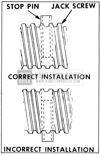 1958 Buick Spinning Nut Stop Pin Location