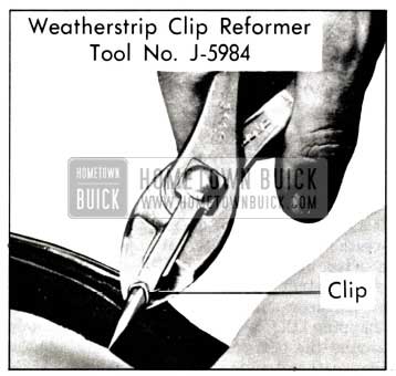 1958 Buick Weatherstrip Clip Reforming Tool