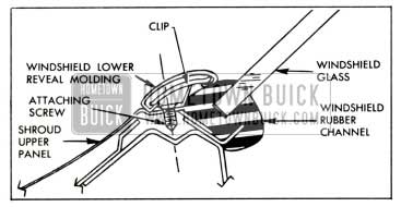 1958 Buick Windshield Lower Reveal Molding Attachment