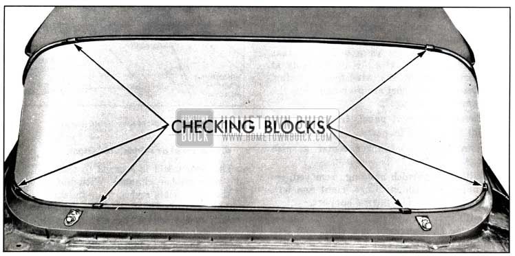 1958 Buick Windshield Spacer Position for Pinchweld Alignment