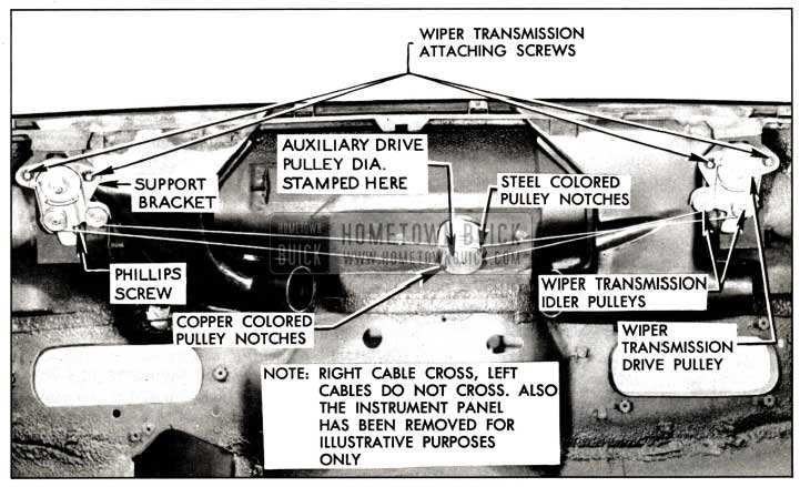 1958 Buick Wiper Transmission and Auxiliary Drive Installation