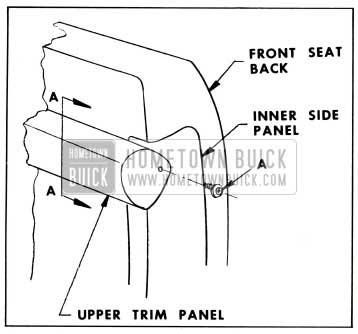 1959 Buick Attachment of Inboard Ends of Split Back Upper Trim Panel