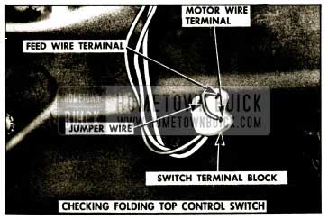 1959 Buick Checking Door Window Control Switch