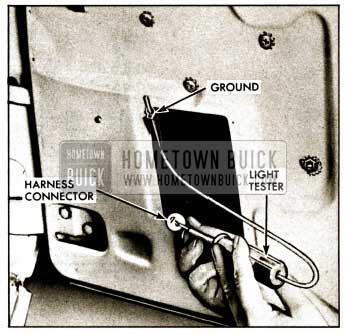 1959 Buick Checking for Current at Harness Connector