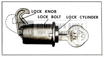 1959 Buick Compartment Door Lock Cylinder