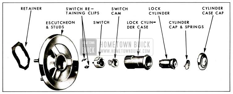 1959 Buick Disassembly of Window Electric Lock Cylinder and Switch