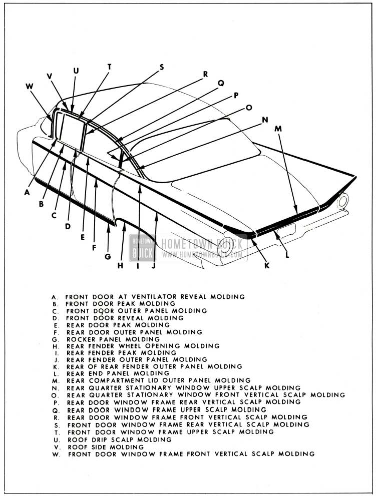 1959 Buick Exterior Moulding-4619 Style