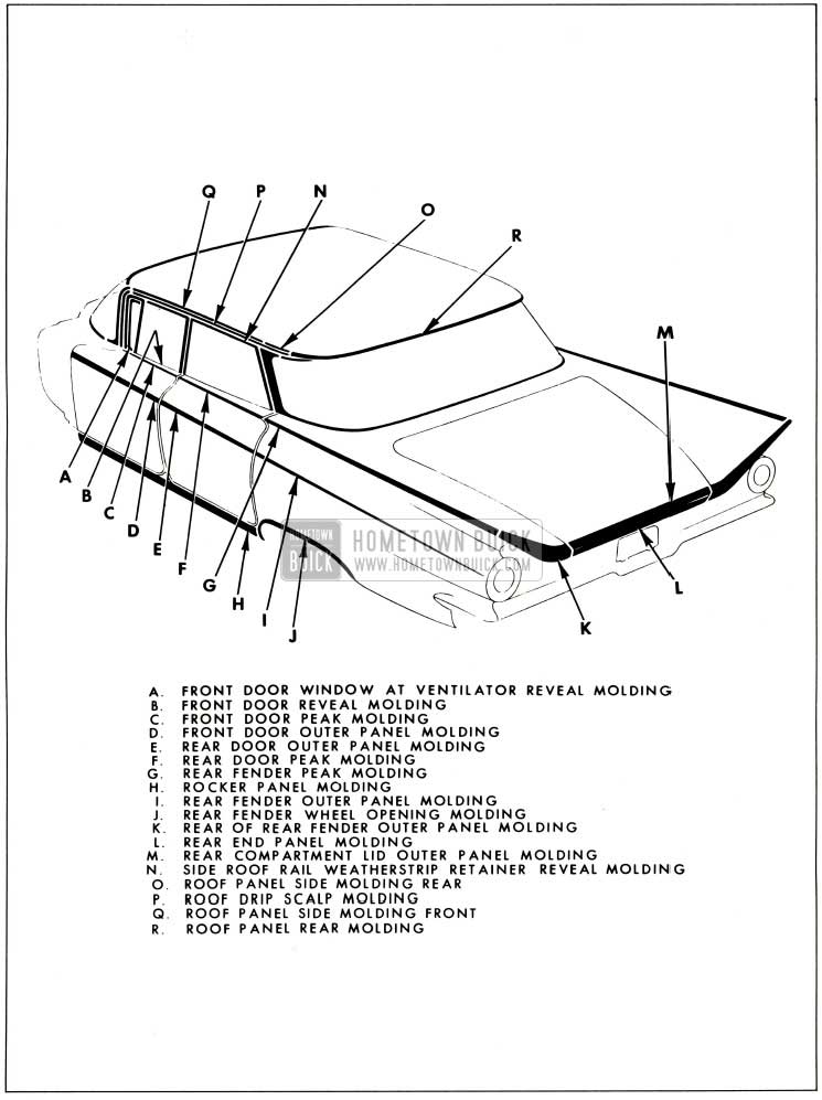 1959 Buick Exterior Moulding-4639 Style