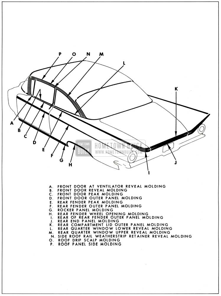 1959 Buick Exterior Moulding-4737 Style