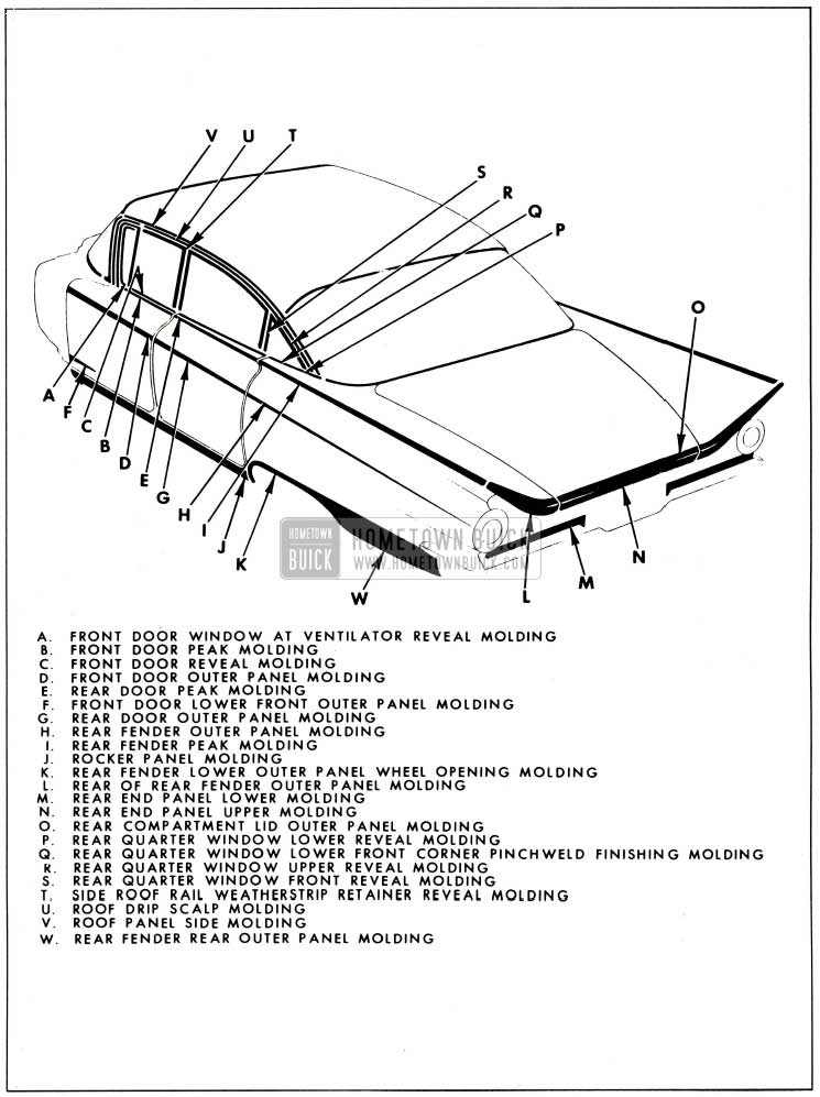 1959 Buick Exterior Moulding-4829 Style