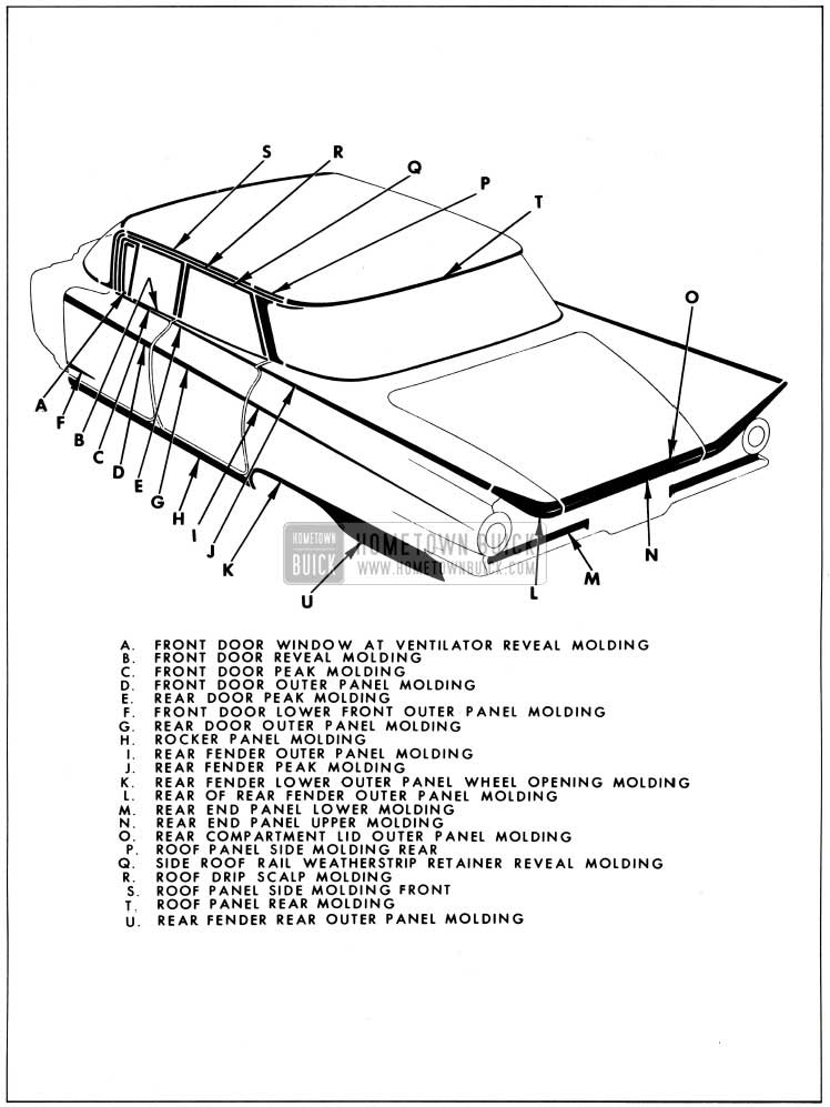 1959 Buick Exterior Moulding-4839 Style