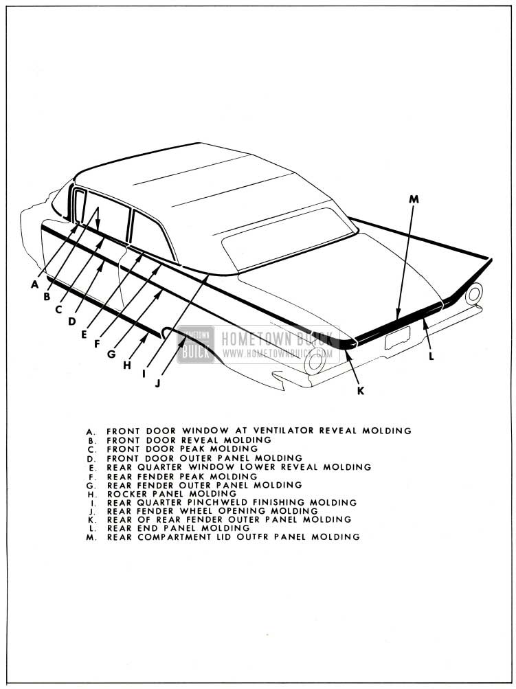 1959 Buick Exterior Moulding-4867 Style