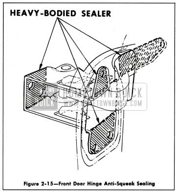 1959 Buick Front Door Hinge Anti-Squeak Sealing