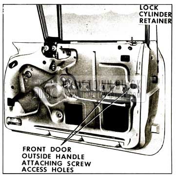 1959 Buick Front Door Outside Handle and Lock Cylinder Removal