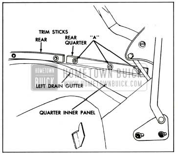 1959 Buick Quarter Trim Stick Attachment