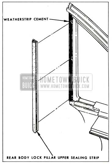 1959 Buick Rear Body Lock Pillar Upper Sealing Strip