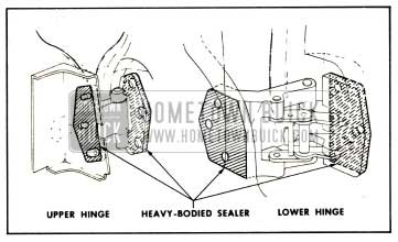 1959 Buick Rear Door Hinge Anti-squeak Sealing