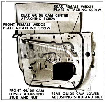 1959 Buick Rear Door Window Adjustments Instructions